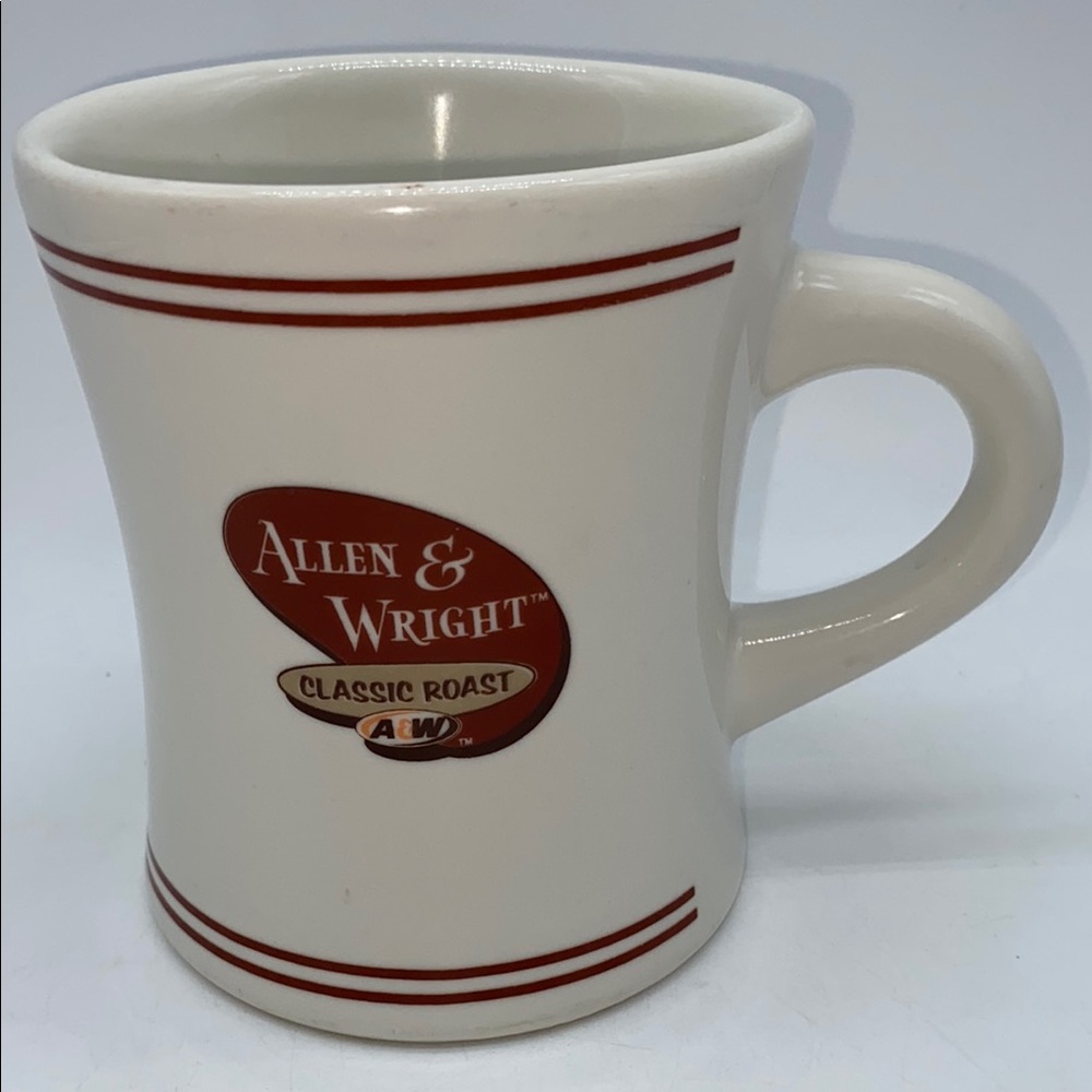 A&W Allen & Wright Classic Roast Coffee Mug Cup Restaurant Advertising Bilingual